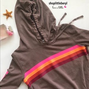 PINK Victoria’s Secret Raw Edge Pullover Hoodie